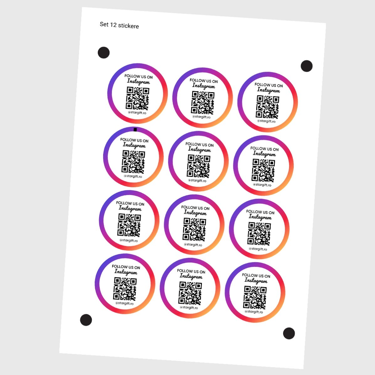 Lote de 12 pegatinas (etiquetas autoadhesivas) redondas, de 5 cm de diámetro, personalizadas con tex