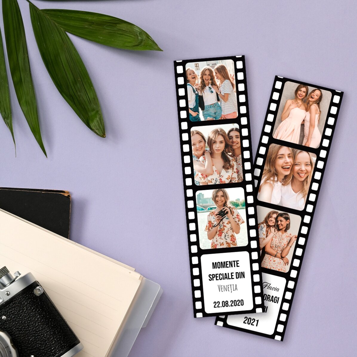 Lote de 2 imanes personalizados con fotos y texto - Momentos especiales