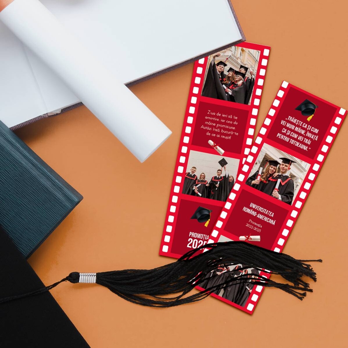 Lote de 2 imanes personalizados con fotos y texto para la graduación