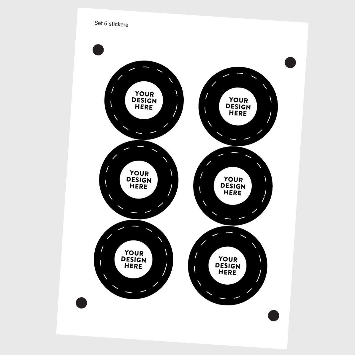 Lote de 6 pegatinas (etiquetas autoadhesivas) redondas, de 7 cm de diámetro, personalizadas con tu d