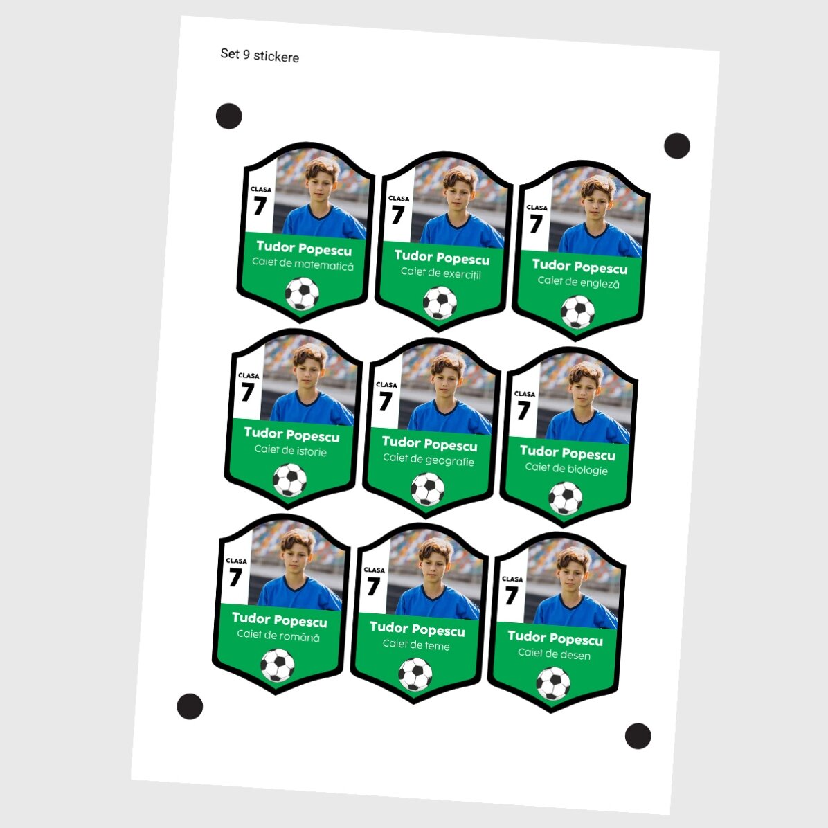 Lote de 9 pegatinas (etiquetas autoadhesivas) personalizadas - FIFA