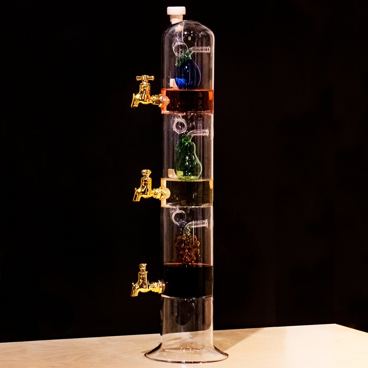 Juego de bebidas de 3 niveles con 6 vasos