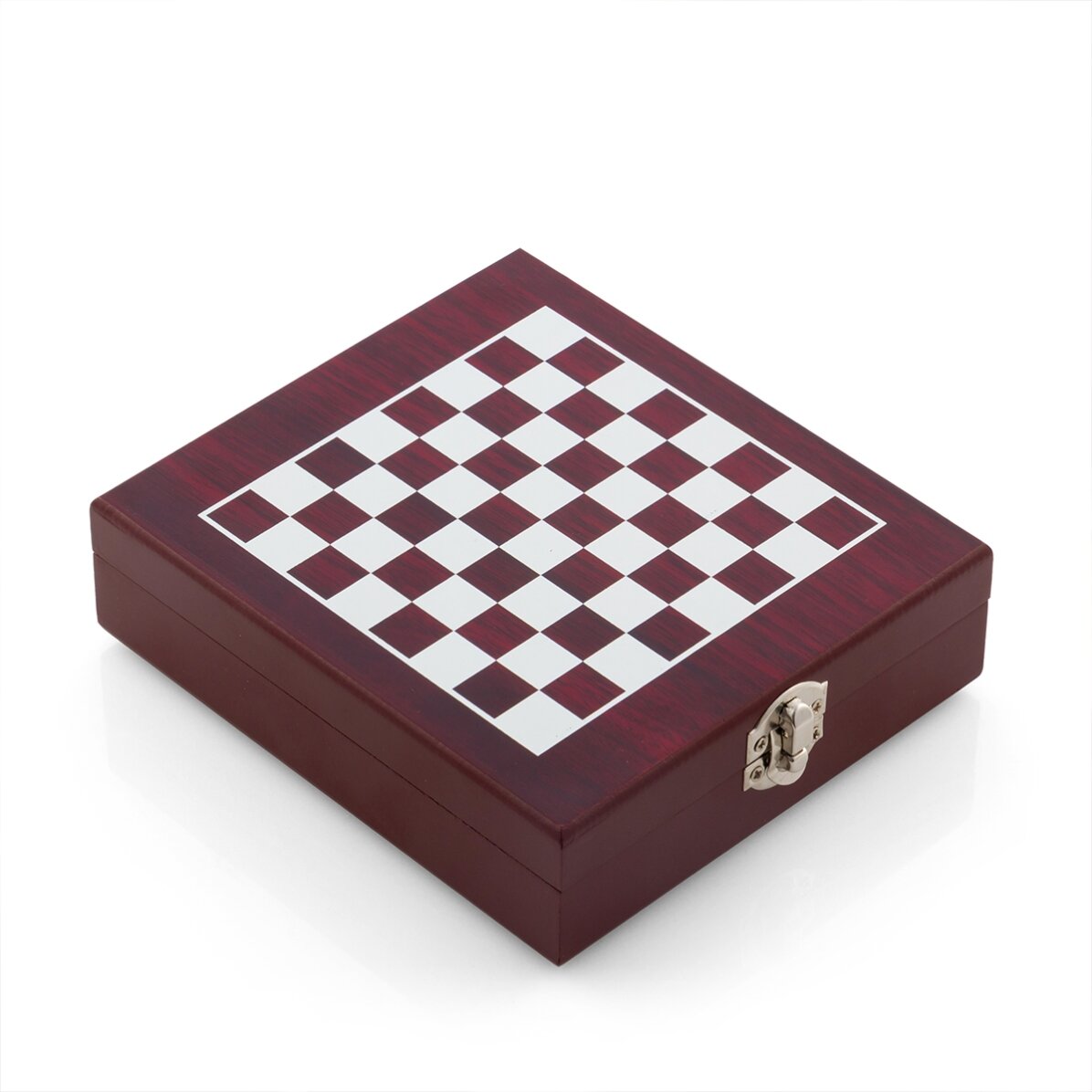 Juego de ajedrez con accesorios para vino