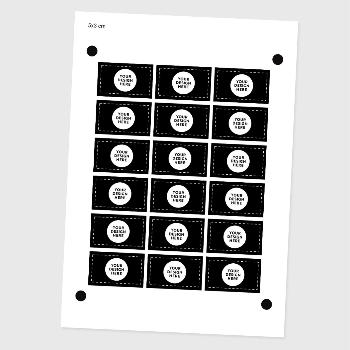 Juego de pegatinas (etiquetas autoadhesivas) personalizadas con tu diseño
