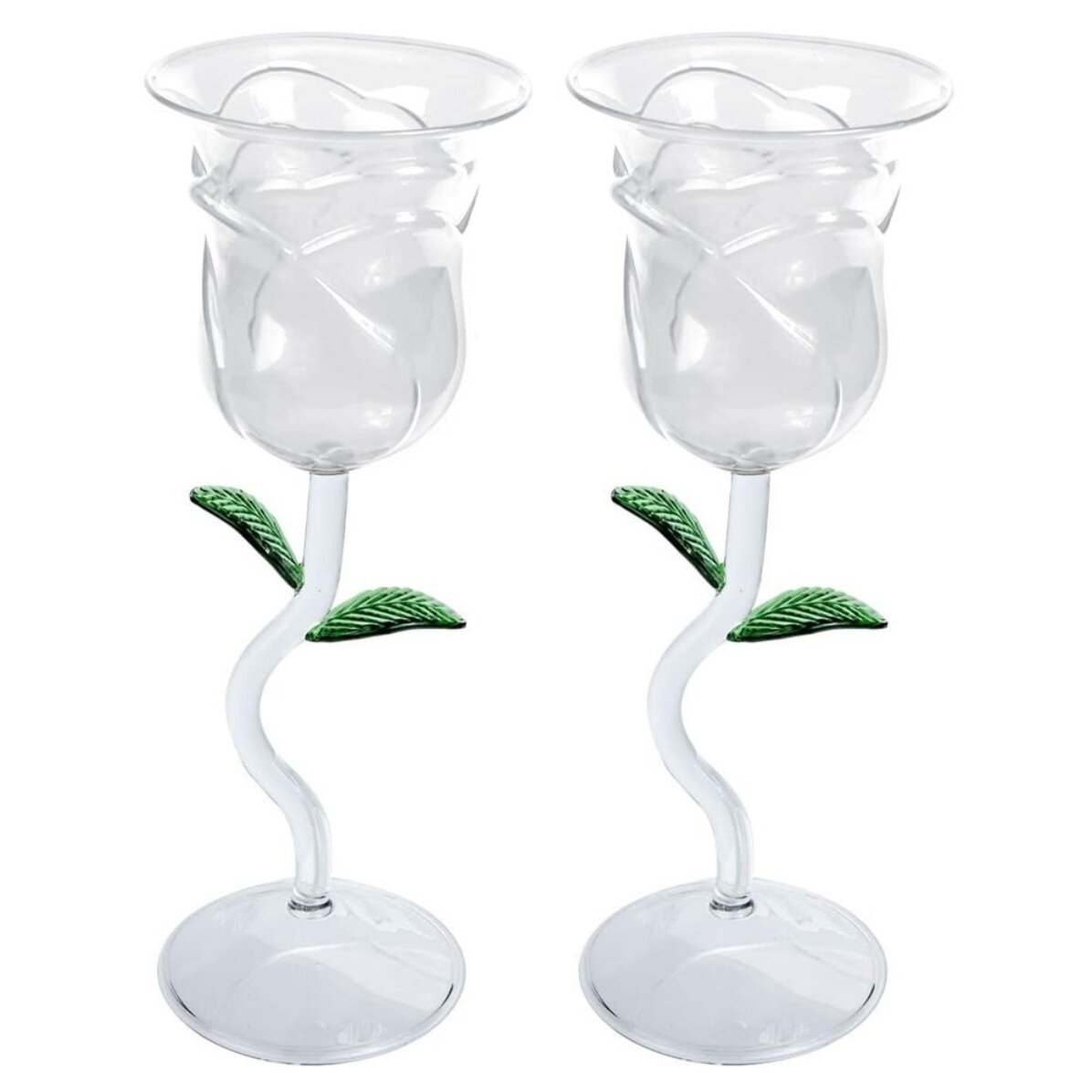 Juego de dos vasos - Rosas