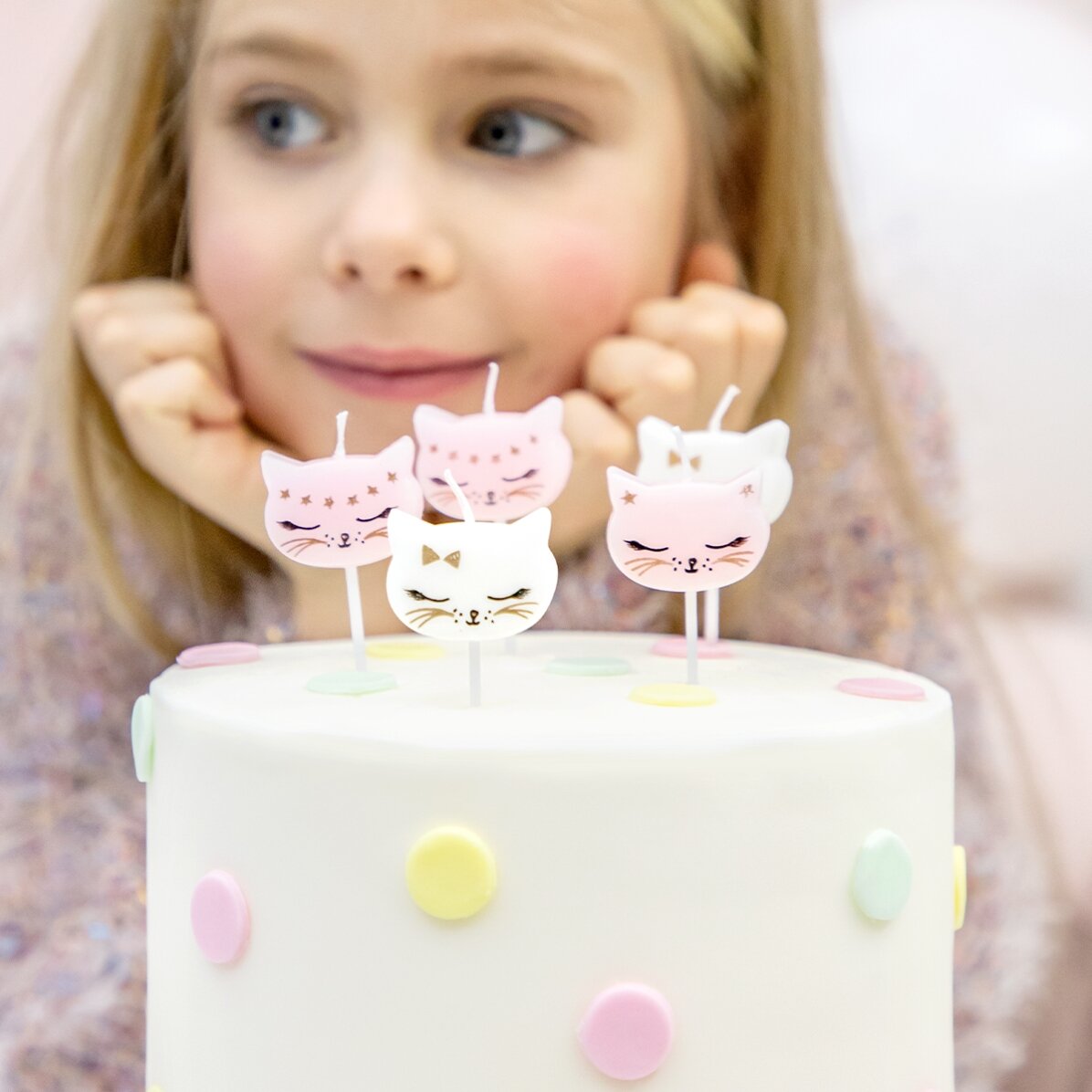 Velas para tartas - 6 gatitos