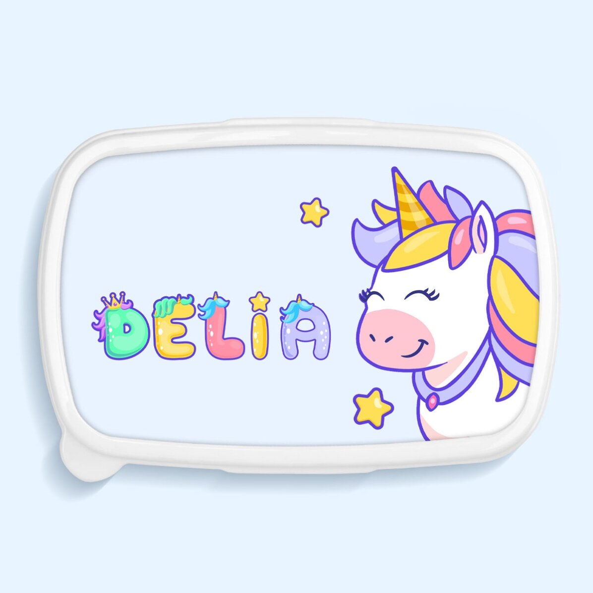 Conjunto personalizado para la guardería o el colegio – Unicornio