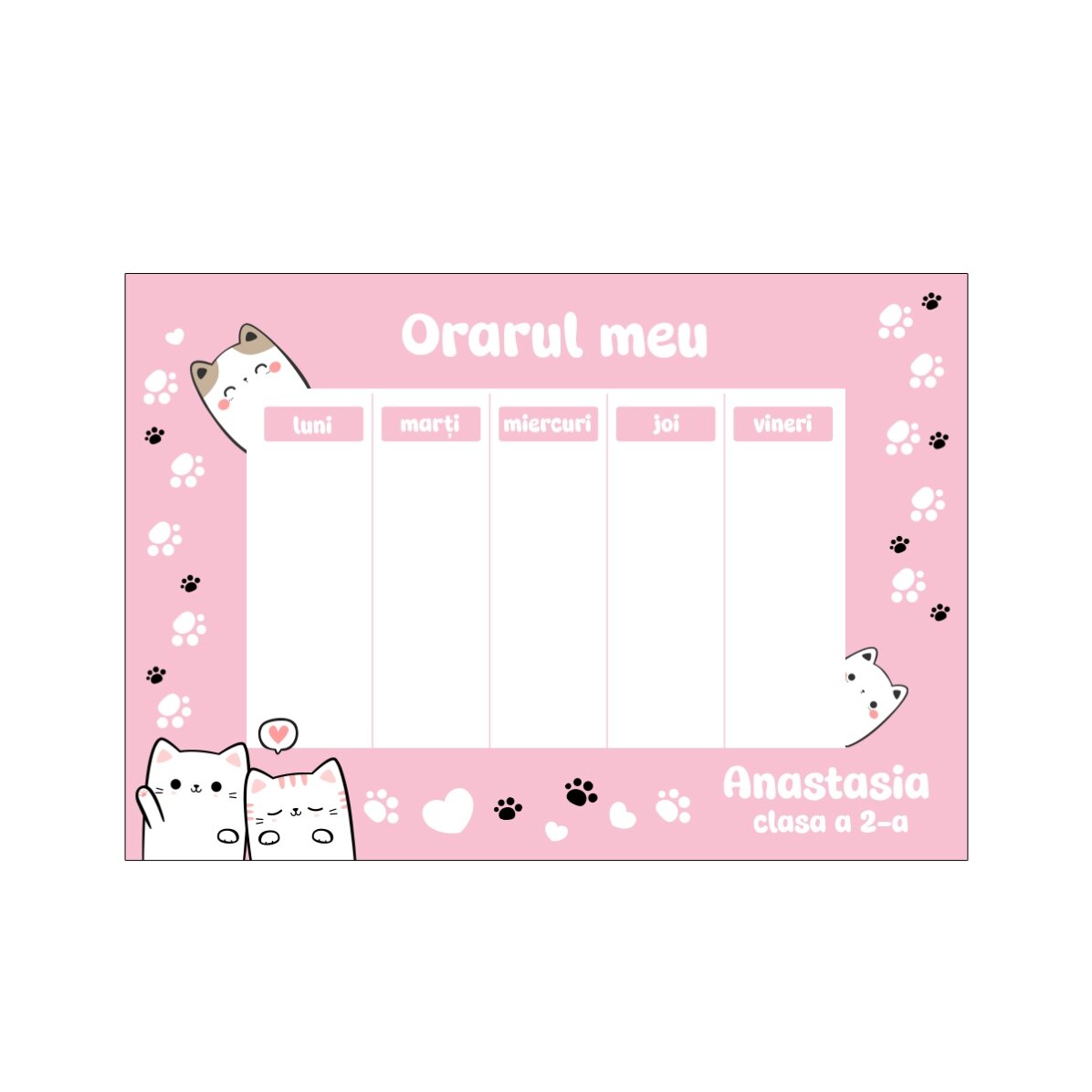 Set personalizado para el colegio – Kitty