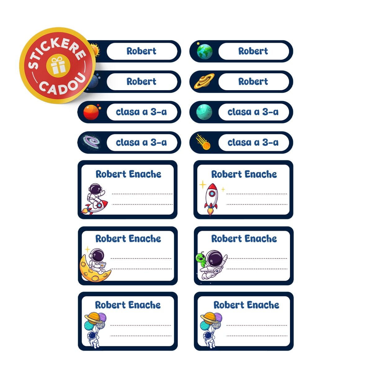 Set personalizado para el colegio – Explorador espacial