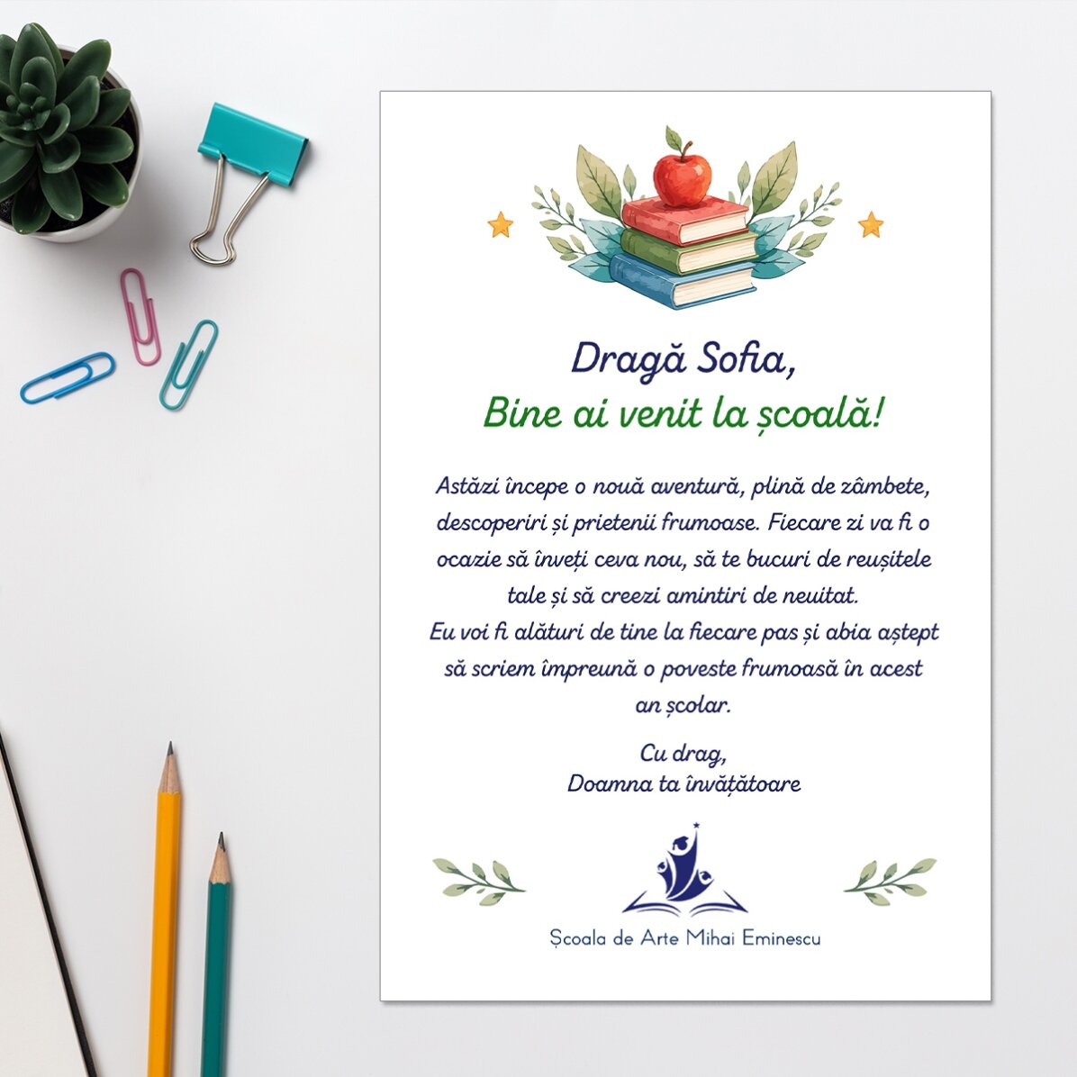 Set personalizado para el colegio – Bienvenidos de nuevo