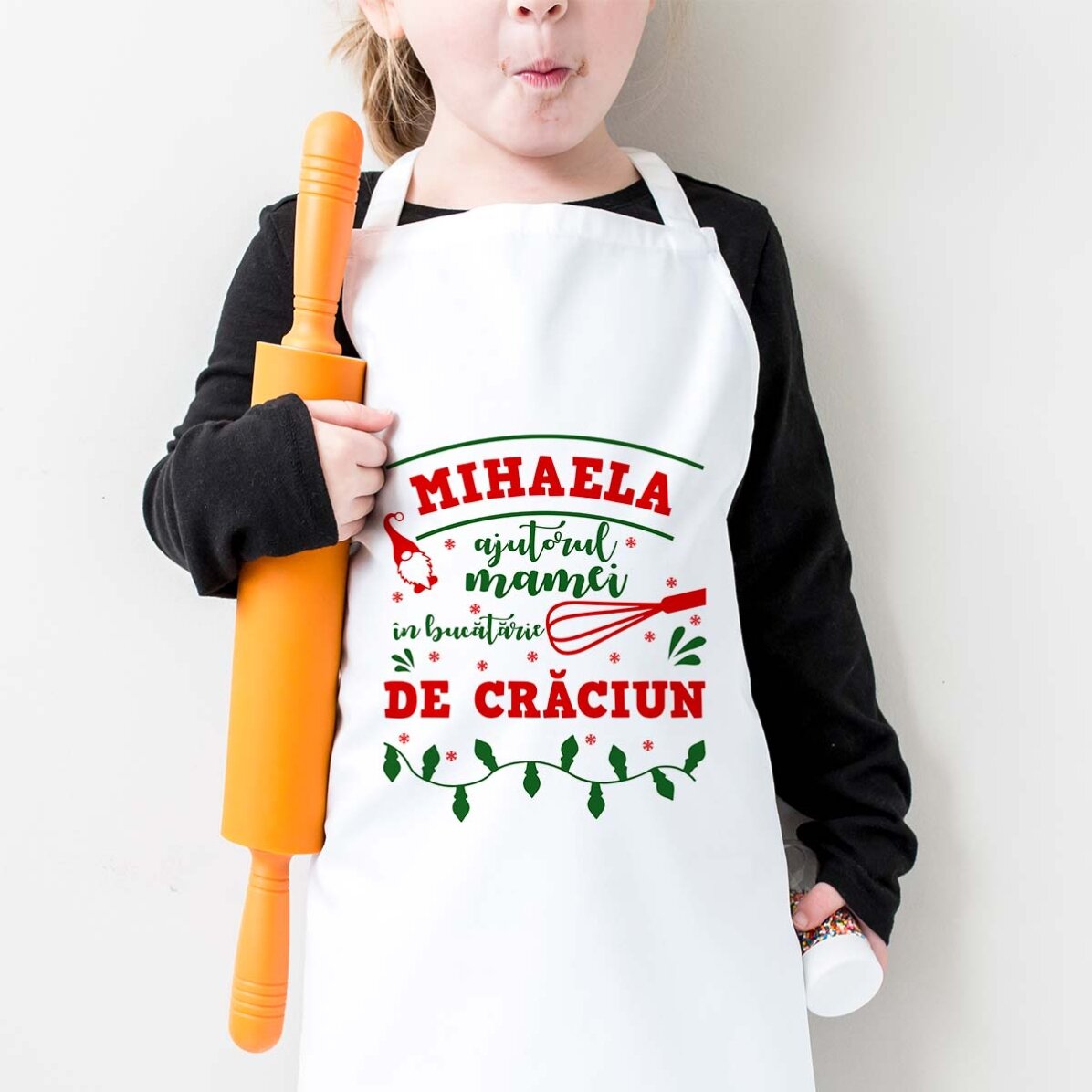Cuchara para niños personalizada con texto - Navidad en la cocina