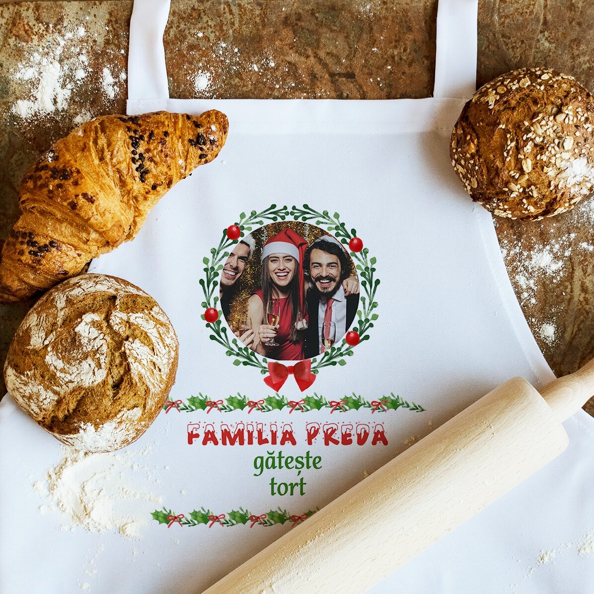 Sort personalizado de Navidad - La familia cocina