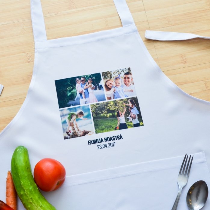 Tarjeta personalizada con 4 fotos y texto