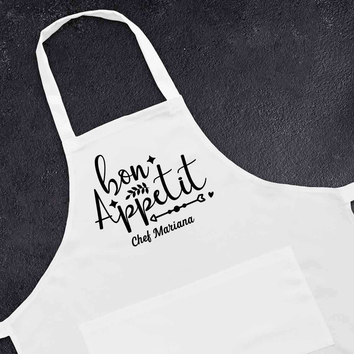Personalised apron with message - Bon Apetit