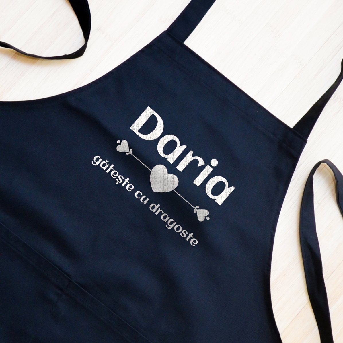 Letrero personalizado con texto: «Cocinamos con amor»