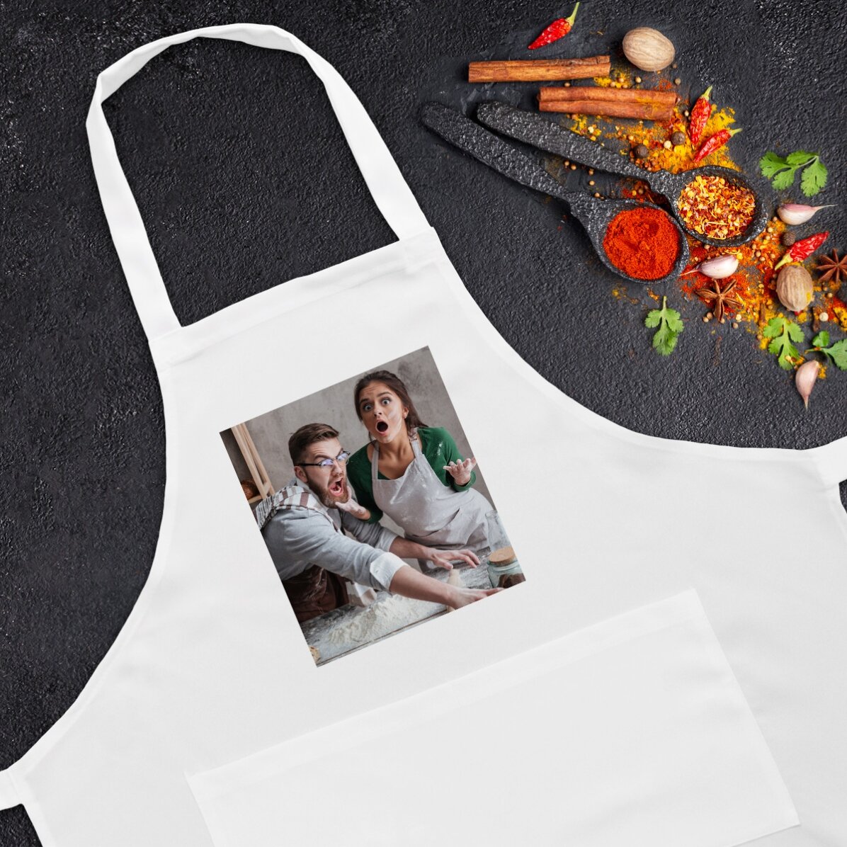 Personalised apron with a photo - Square model