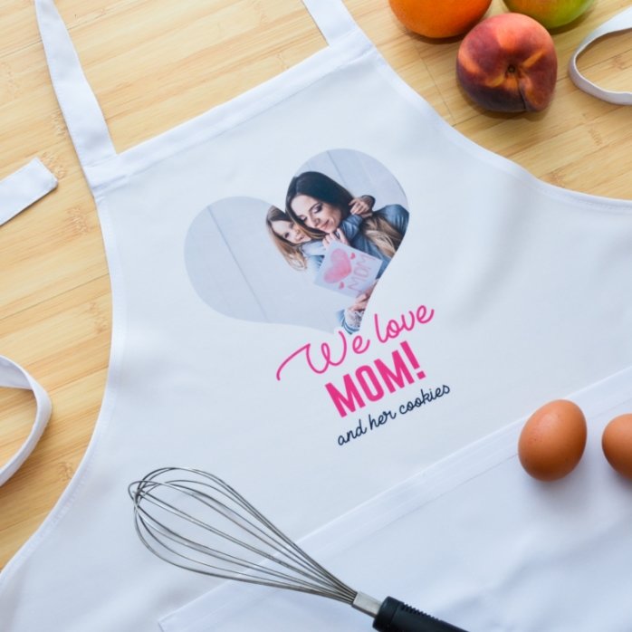 Llavero personalizado con una foto y un texto - We Love