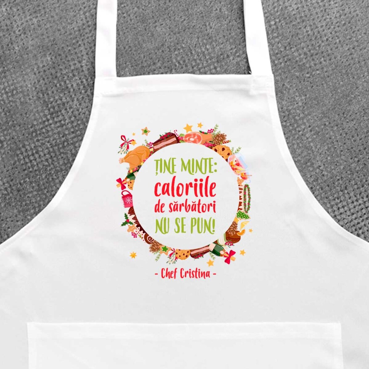 Lote personalizado con texto: «Las calorías de Navidad»