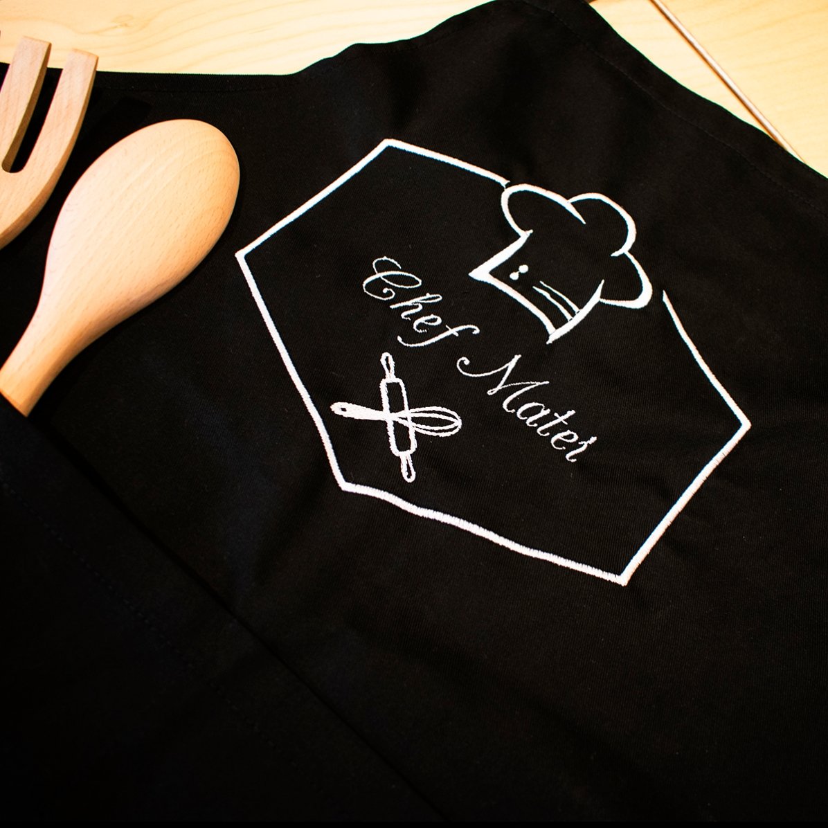 Letrero personalizado con texto: «Chef»