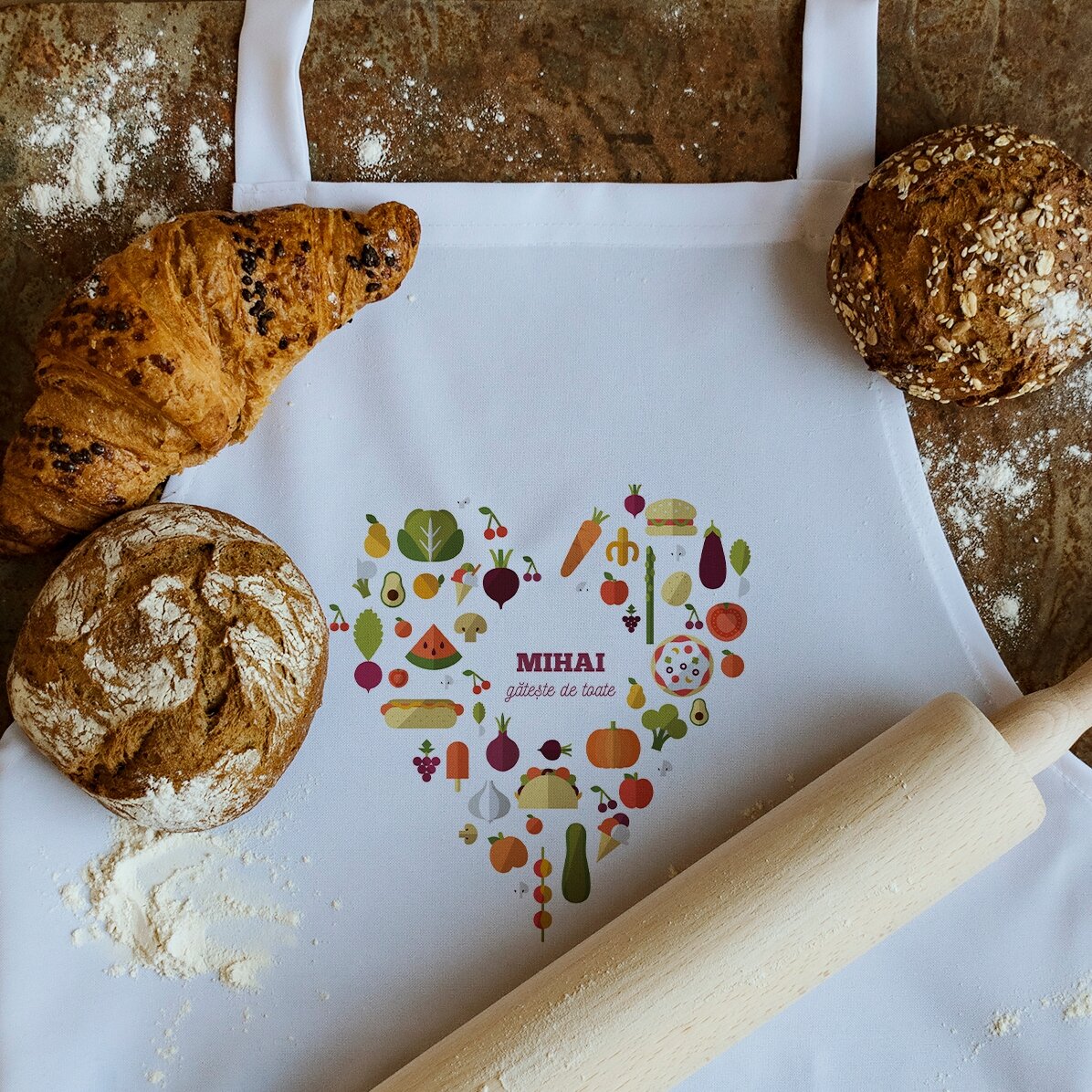 Sort personalizado con texto - modelo «heart food»