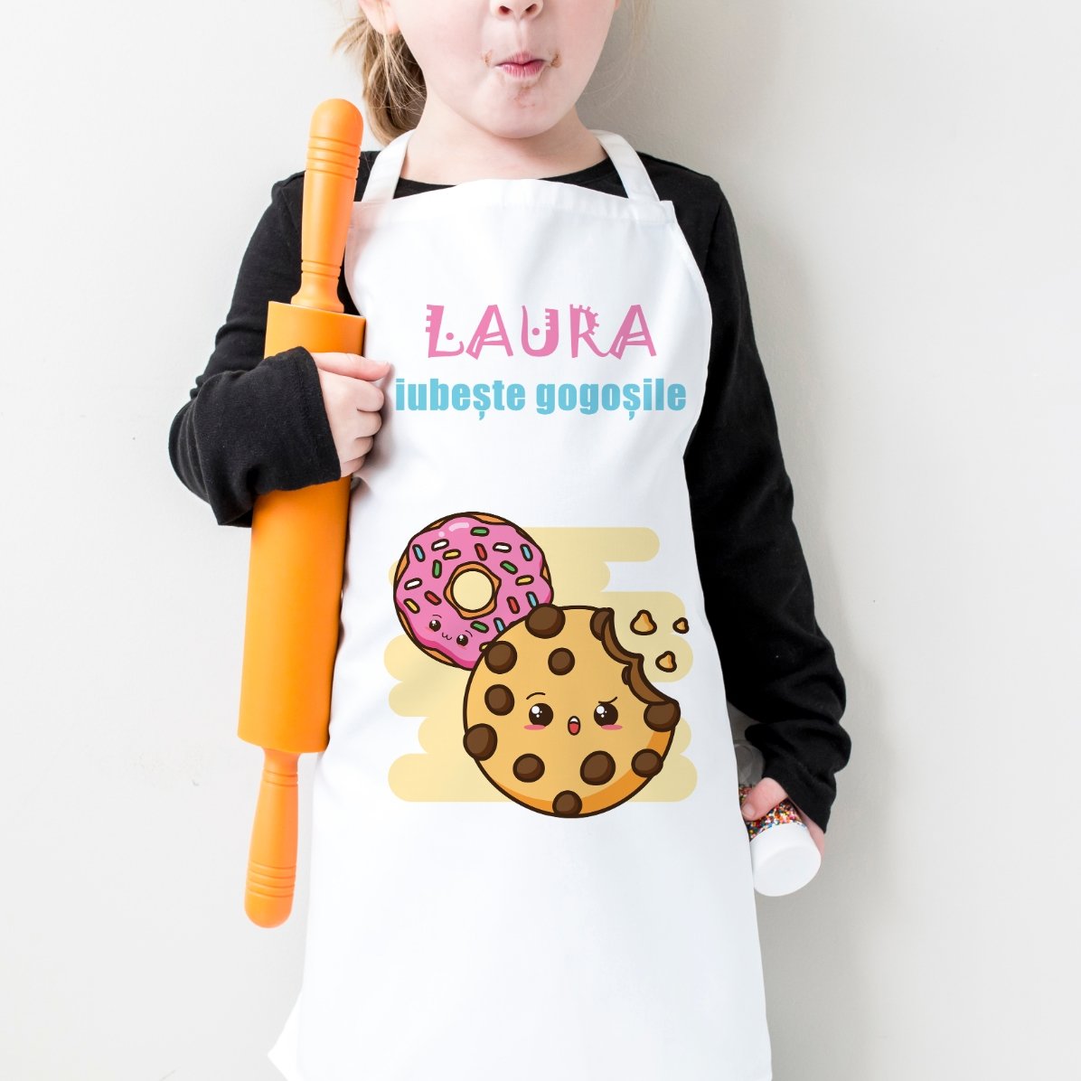 Camiseta personalizada para niños con texto: «Los amantes de los donuts»