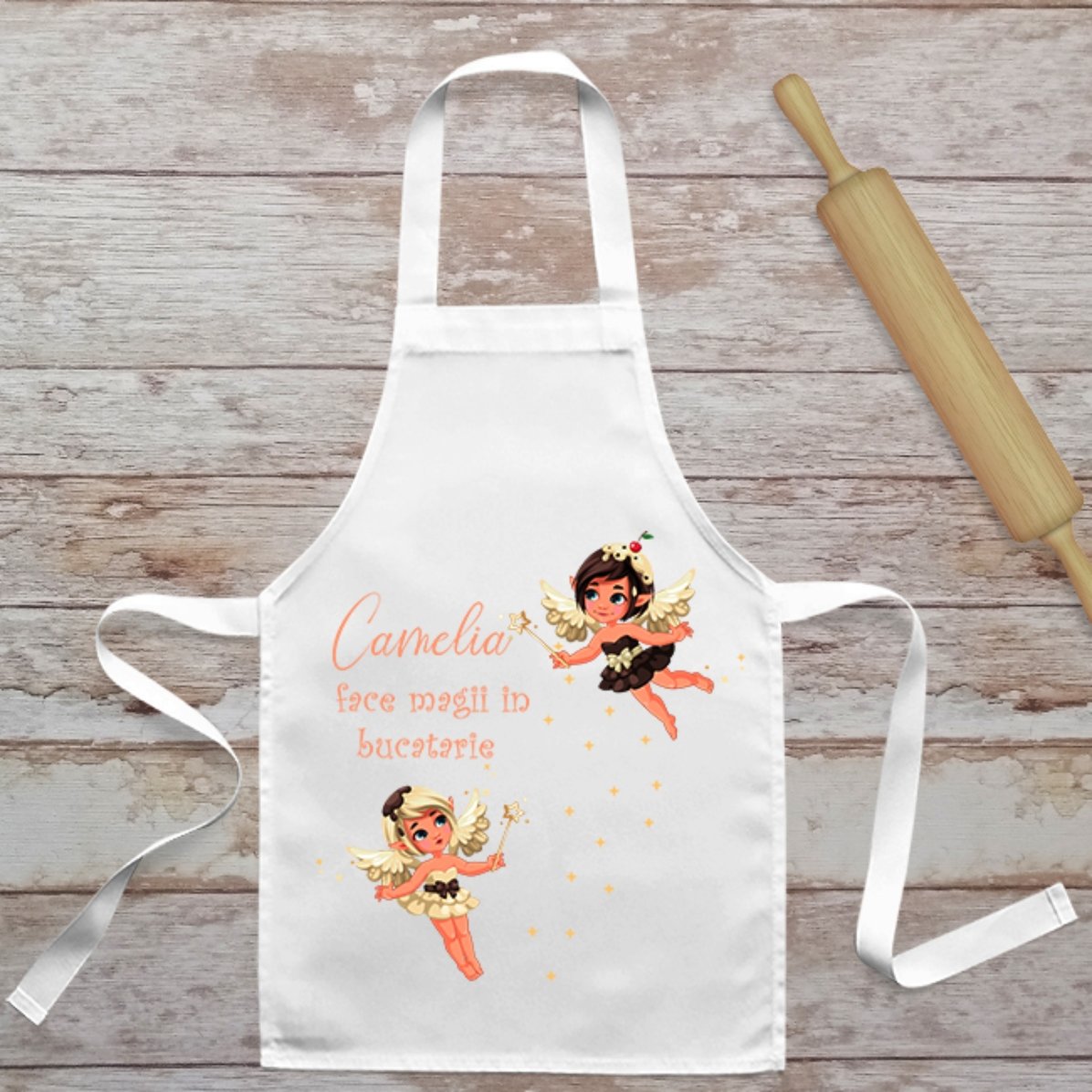 Taza personalizada para niños con texto: «Magia en la cocina»