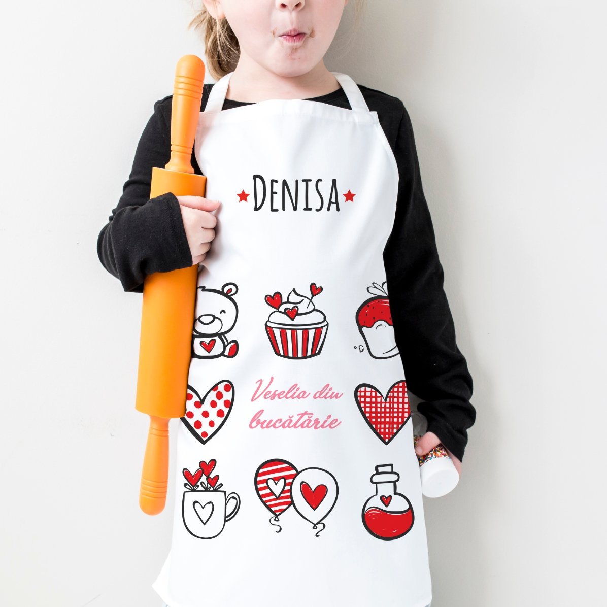 Cuchara personalizada para niños con texto: «Alegría en la cocina»