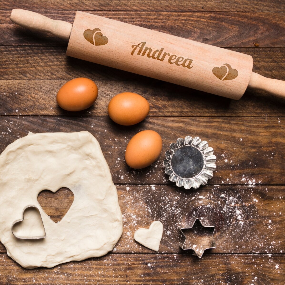 Palillo de madera personalizado con el nombre de tu pareja