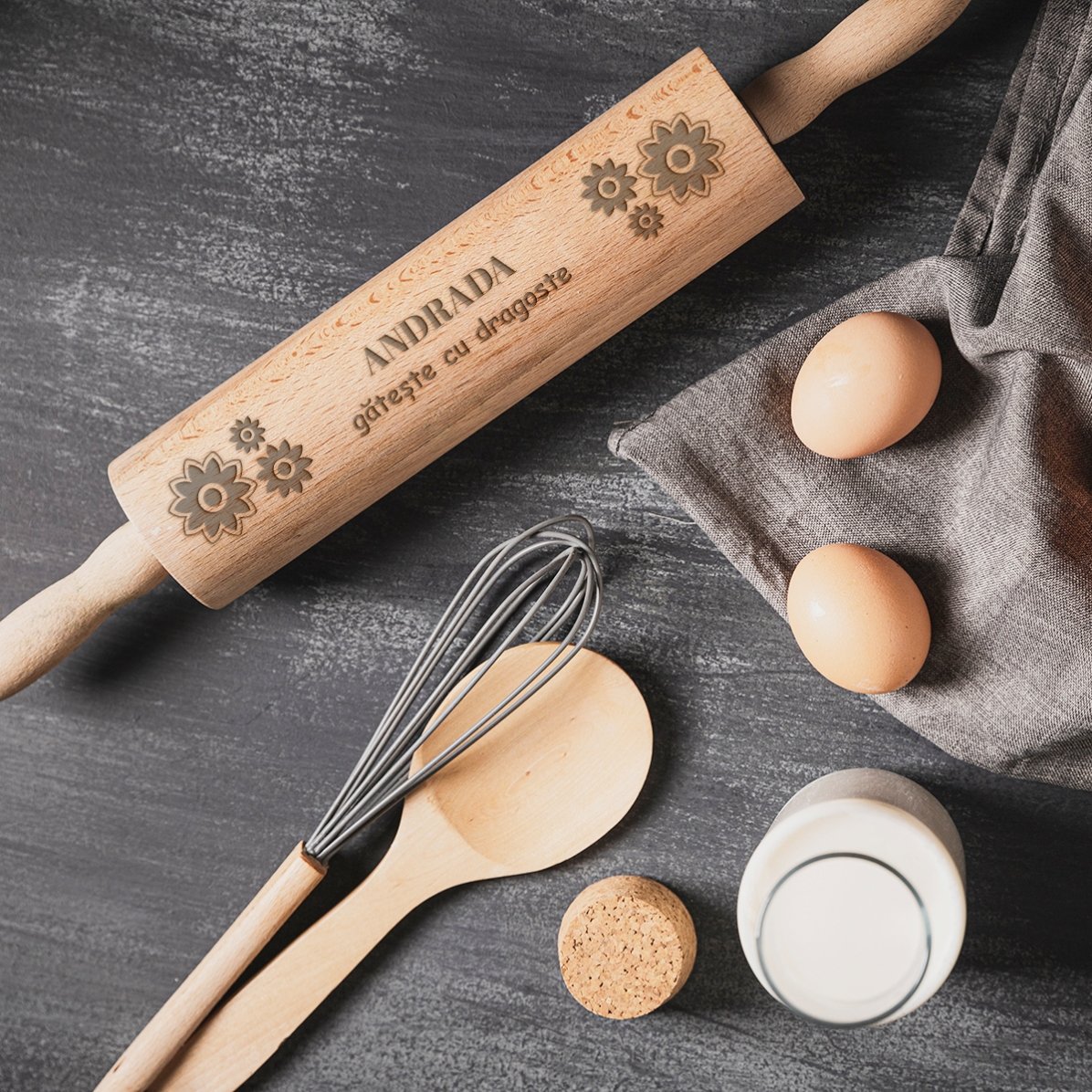 Espátula de madera personalizada - Cocina con cariño