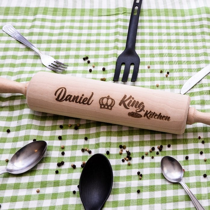 Rodillo de madera personalizado - King of the Kitchen
