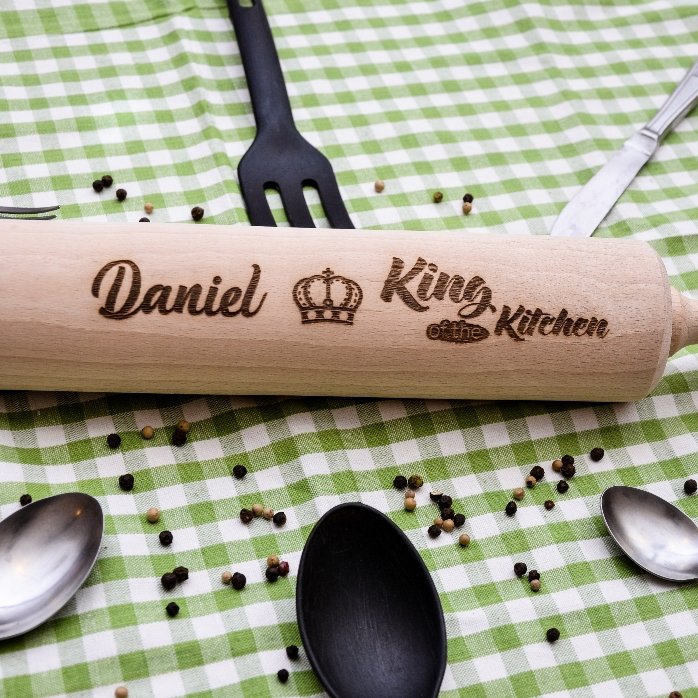 Rodillo de madera personalizado - King of the Kitchen