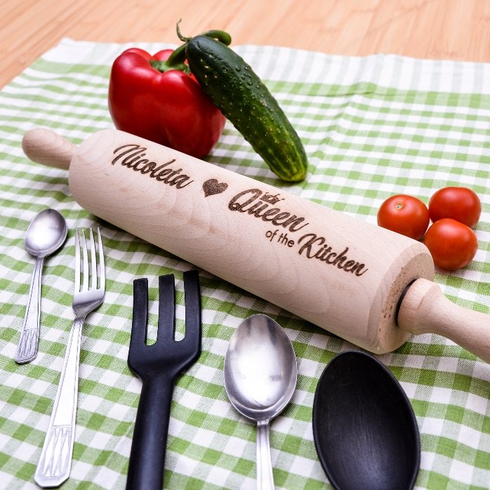Rodillo de madera personalizado - Queen of the Kitchen