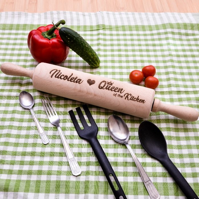 Rodillo de madera personalizado - Queen of the Kitchen