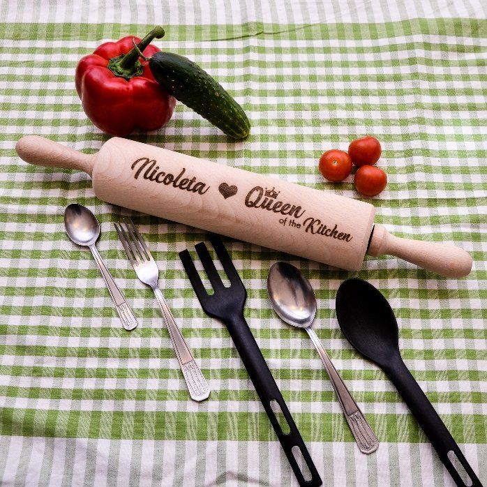 Rodillo de madera personalizado - Queen of the Kitchen