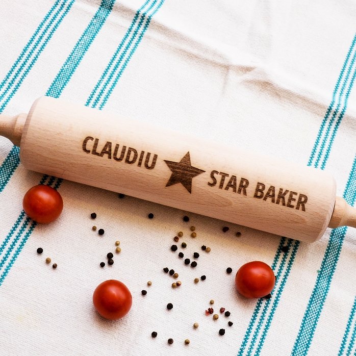 Rodillo de madera personalizado - Star Baker
