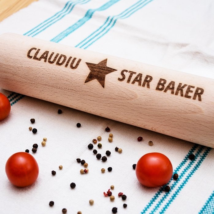 Rodillo de madera personalizado - Star Baker