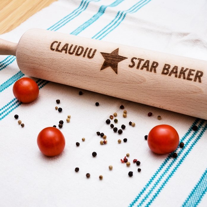 Rodillo de madera personalizado - Star Baker