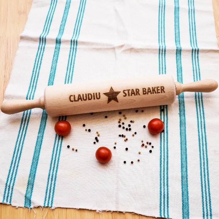 Rodillo de madera personalizado - Star Baker