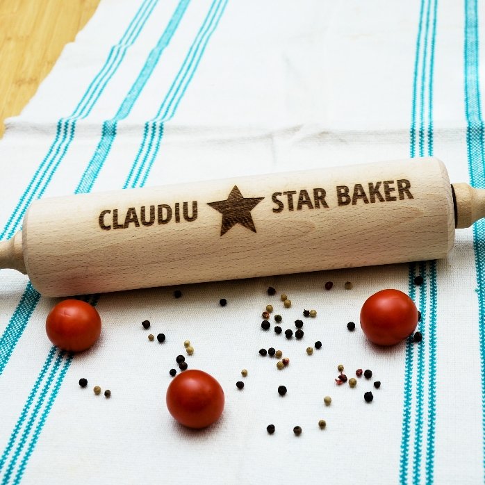 Rodillo de madera personalizado - Star Baker
