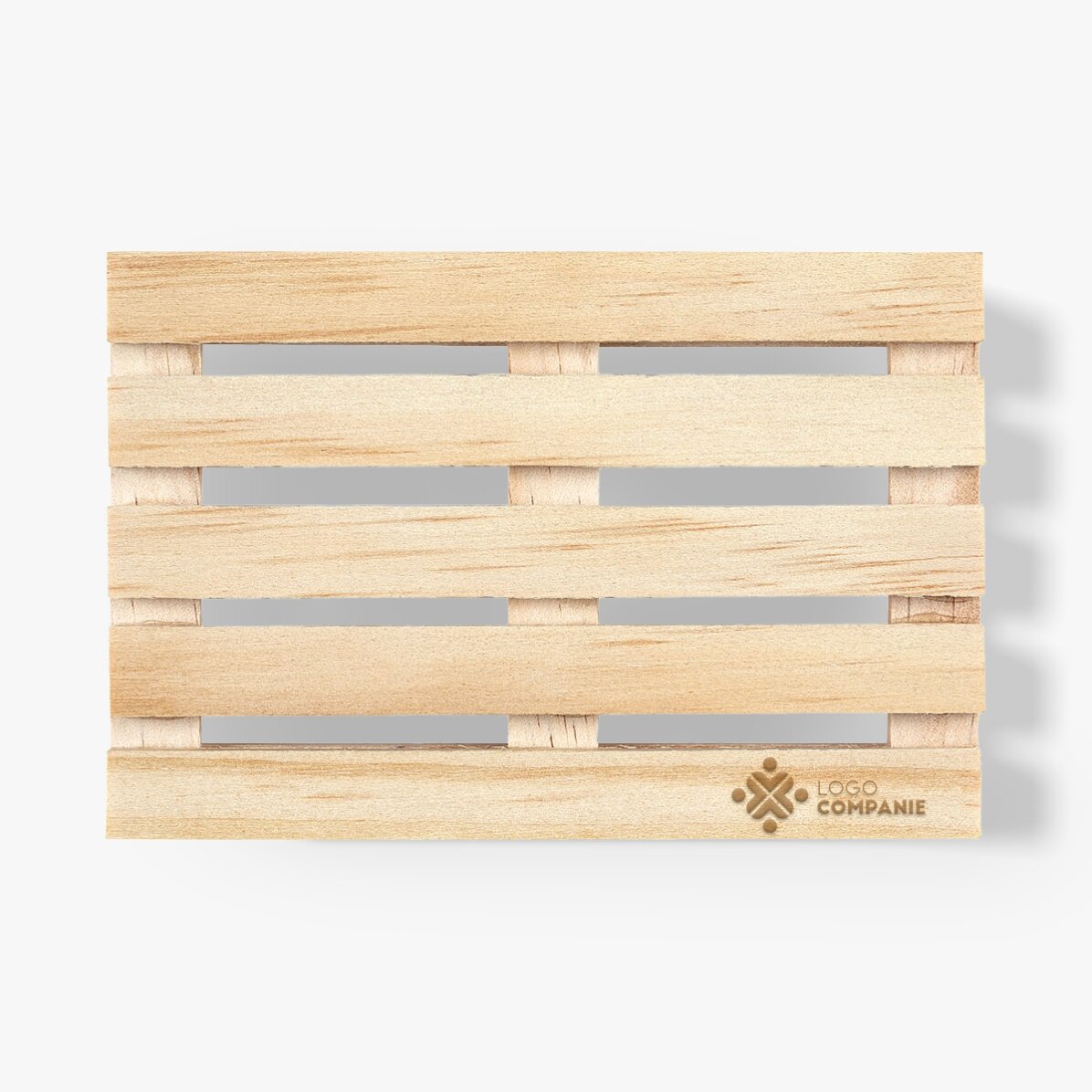 Posavasos con forma de paleta personalizado con logotipo