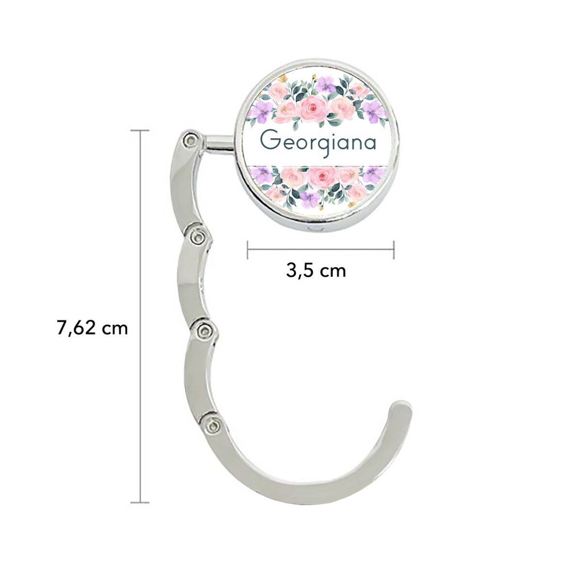 Personalised table bag holder with name - Flowers