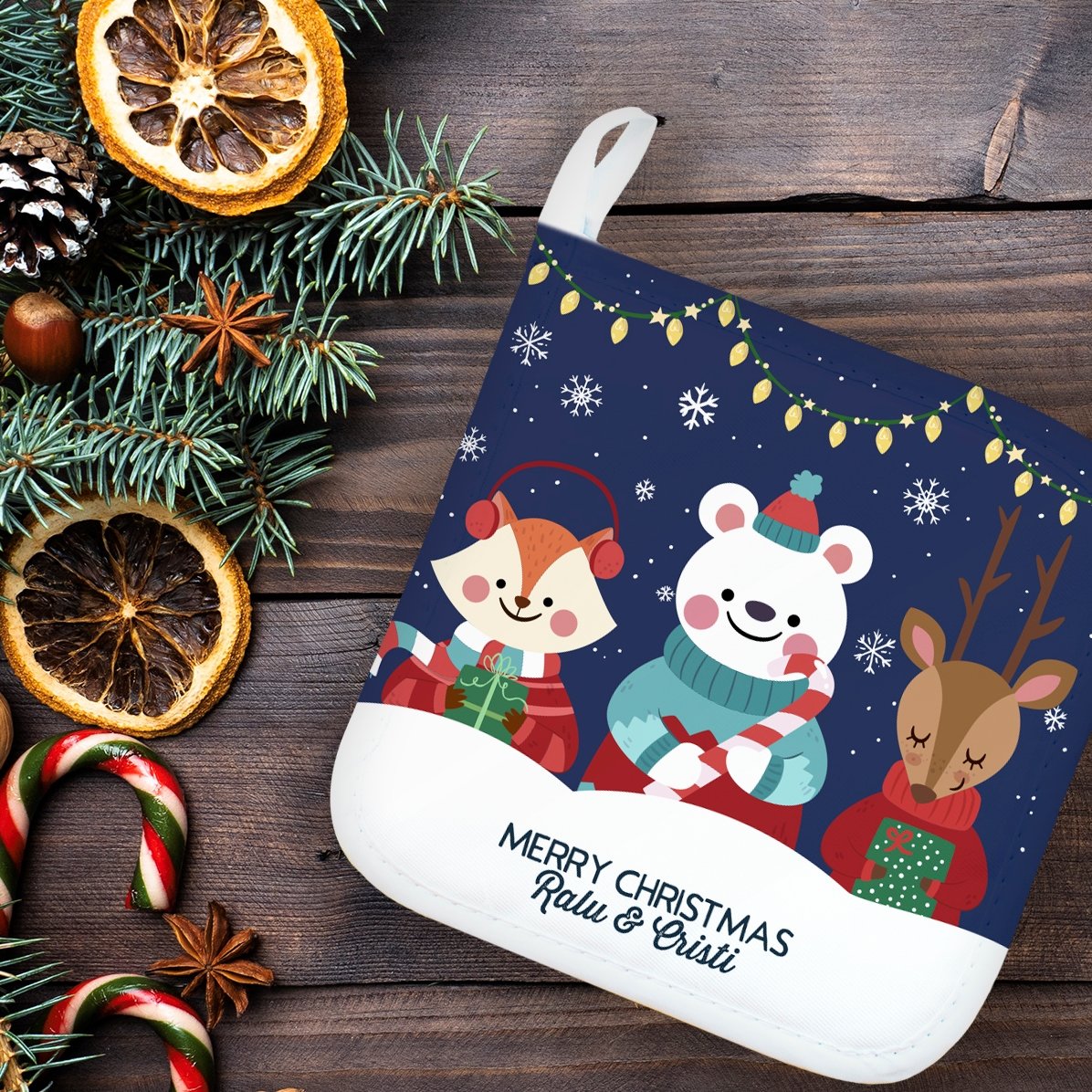Salvamanteles personalizado con texto - Christmas Night