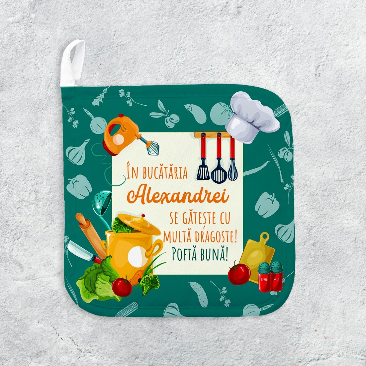 Soporte para ollas calientes personalizado con texto - En la cocina
