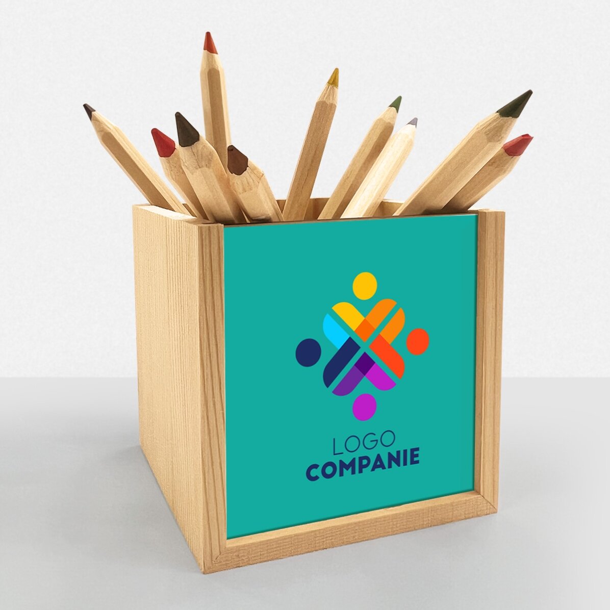 Portalápices personalizado con logotipo