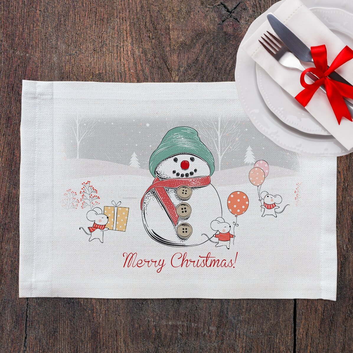 Portaplatos personalizado - ¡Feliz Navidad!