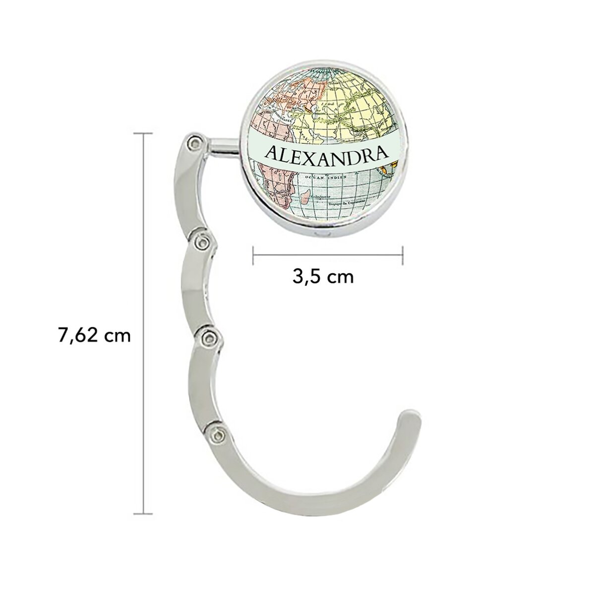 Soporte para bolso de mesa personalizado con nombre - La vuelta al mundo