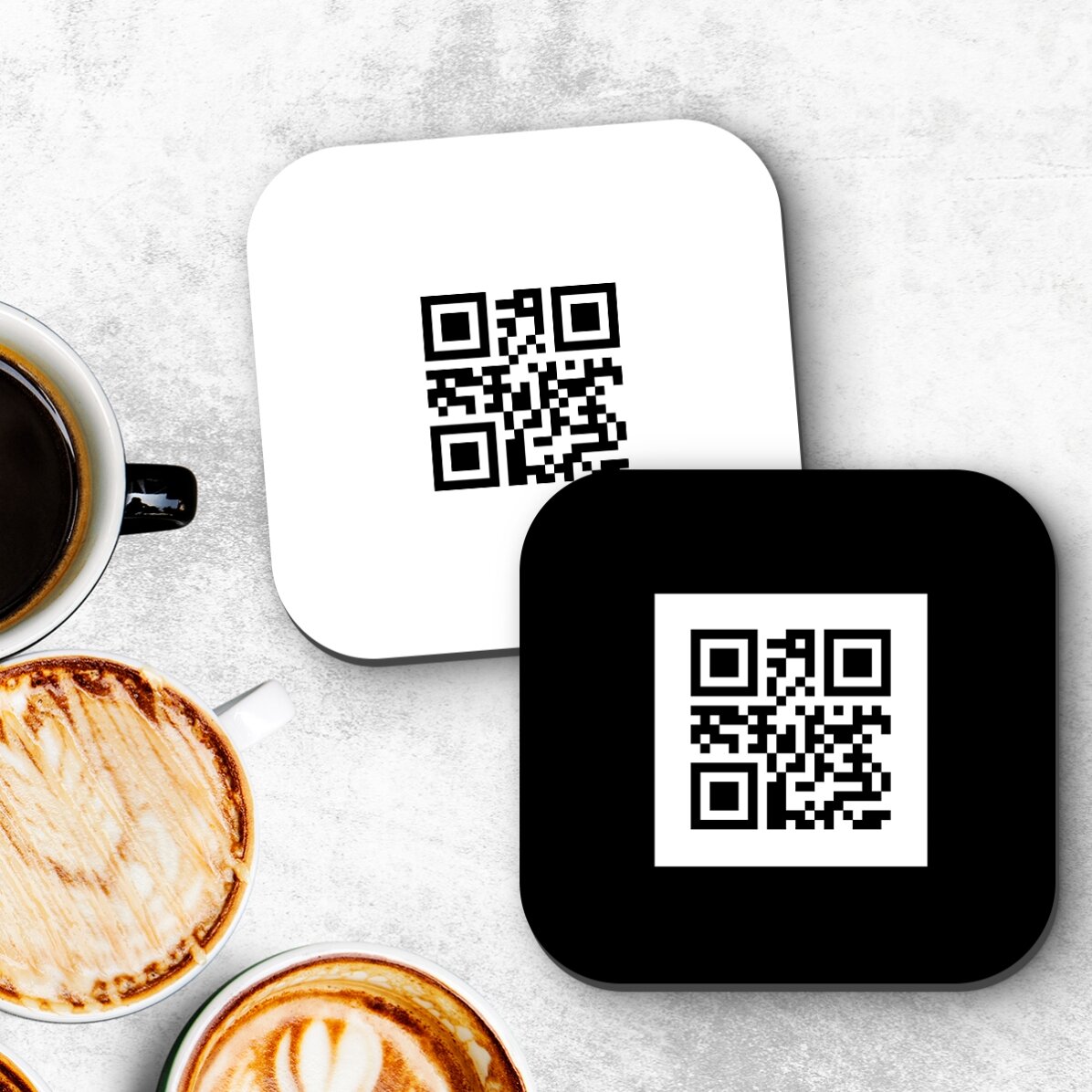 Posavasos personalizado con código QR