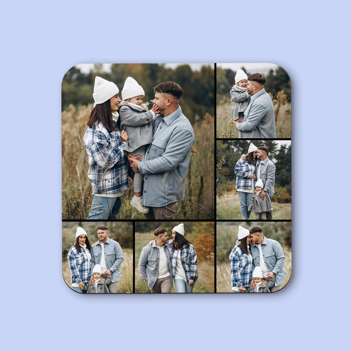 Portavasos personalizado con 6 fotos