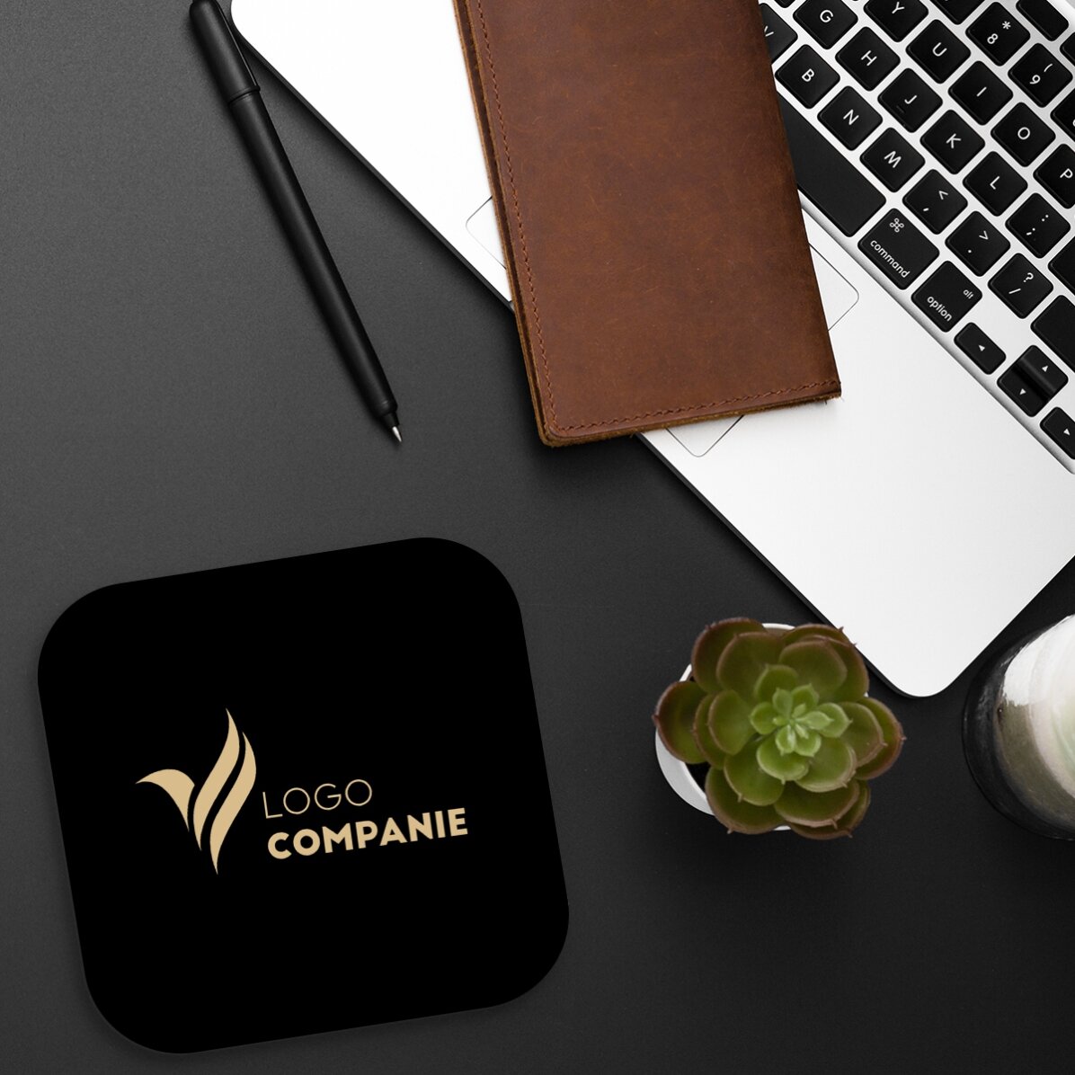 Posavasos personalizado con logotipo