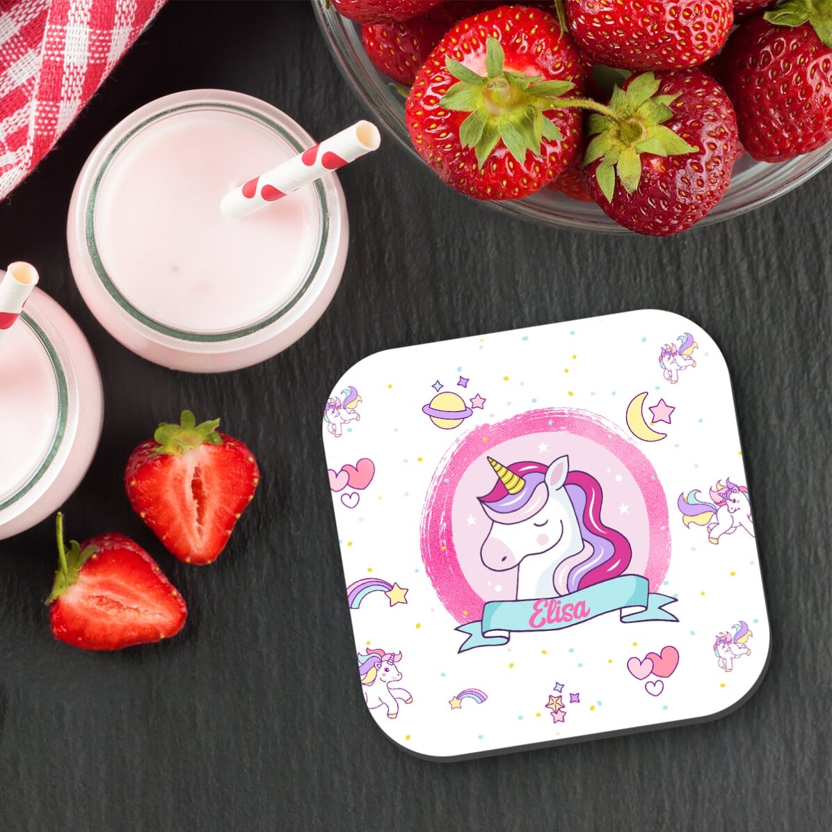 Personalised cup holder with text for girls